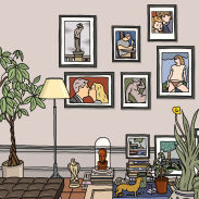 Illustration d'un mur de salon