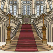 Escalier d'entrée d'un bâtiment