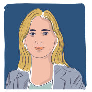 Portrait d'une femme illustrée