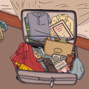 Une valise ouverte