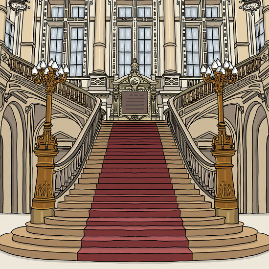 Escalier d'entrée d'un bâtiment