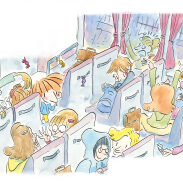 Passagers dans un bus