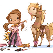 Cheval et fille