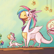 Dragon et dragonette en pâtisserie
