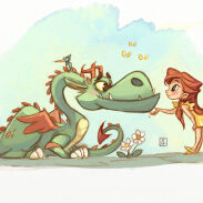 Dragon et fille