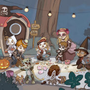 Fête d'Halloween en plein air