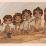 Enfants sur la plage