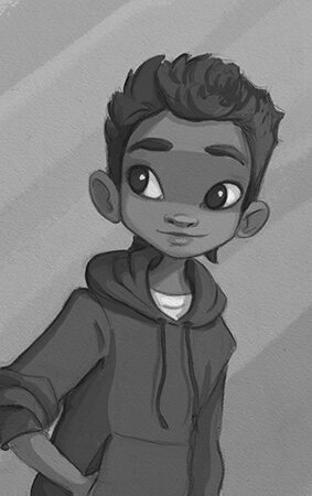Jeune garçon en hoodie