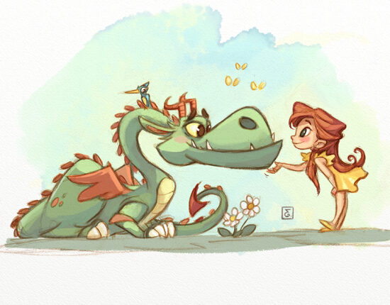 Dragon et fille