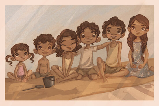 Enfants sur la plage