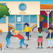 Cour de récréation scolaire