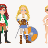 trois personnages de dessins animés