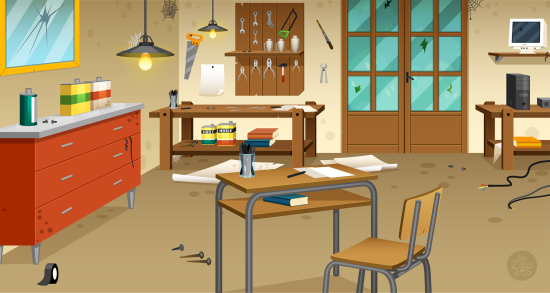 Atelier de travail avec outils