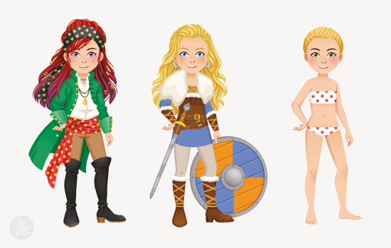 trois personnages de dessins animés