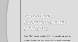 Expériences en France - Joaquin Del Campo-architecte