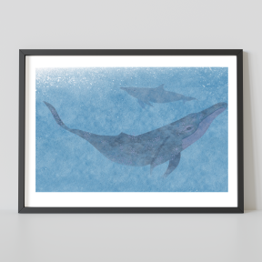 Dolphins dans l'eau bleue
