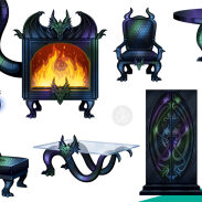 Objets de décoration en forme de dragon