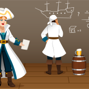 Scène de pirates dans un atelier