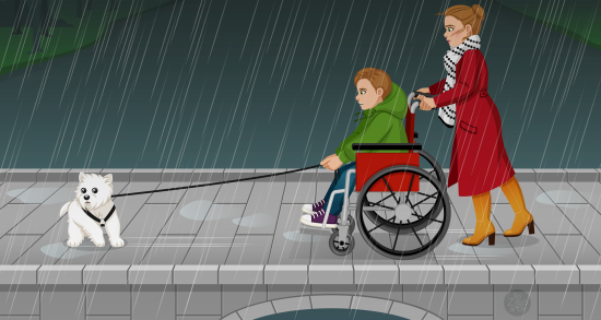 Promenade sous la pluie