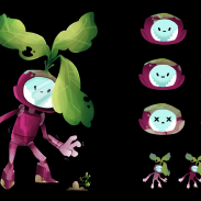 Robot et plante