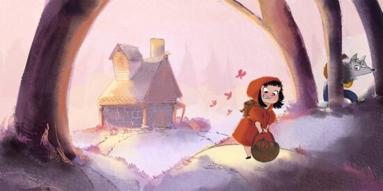 Petite fille en rouge dans les bois