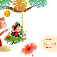 Pirate et singe sur une tresse de jungle