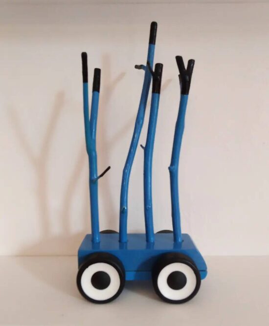 Brouette bleue