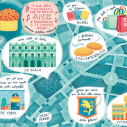 Carte illustrée de Milan