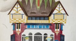 Villa les abeilles, Deauville en hiver - Françoise Moreau-illustrateur